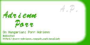 adrienn porr business card